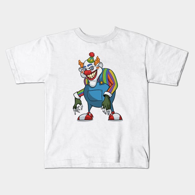 Creepy Clown Kids T-Shirt by ChurchOfRobot